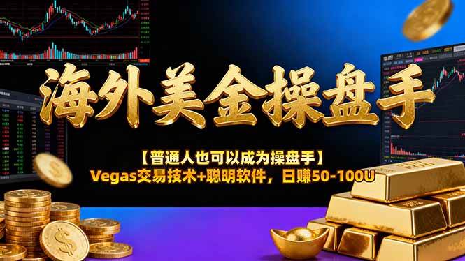 （17658期）海外美金操盘手技术【普通人操盘手手册】Vegas交易技术+聪明软件，日赚50-100U-乘峰资源网